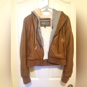 Leather Sweater Jacket